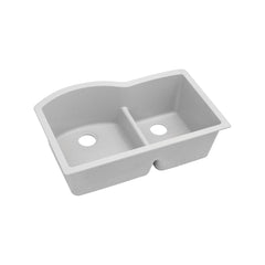 Undermount Kitchen Sink, Quartz Classic, Double Basin, Quartz, White