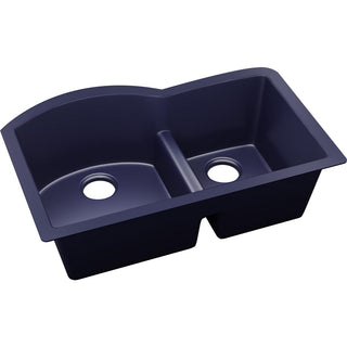 Undermount Kitchen Sink, Quartz Luxe, Double Basin, 33 Inch, Jubilee