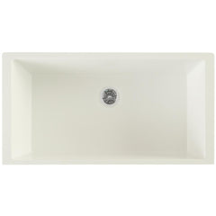 Undermount Kitchen Sink, Quartz Luxe, Single Bowl, Engineered Stone, Ricotta