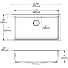 Undermount Kitchen Sink, Quartz Luxe, Single Bowl, Engineered Stone, Ricotta