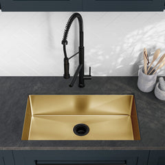 Undermount Kitchen Sink, Rivage, Single Basin in Gold
