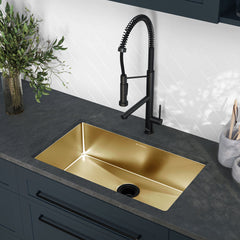 Undermount Kitchen Sink, Rivage, Single Basin in Gold