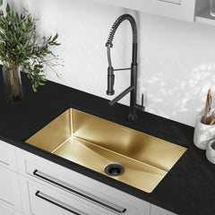 Undermount Kitchen Sink, Rivage, Single Basin in Gold