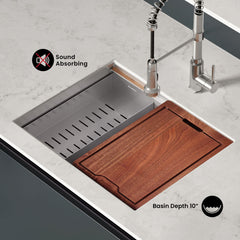 Undermount Kitchen Sink, Rivage, Single Basin in Stainless Steel