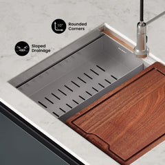 Undermount Kitchen Sink, Rivage, Single Basin in Stainless Steel
