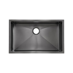 Undermount Kitchen Sink, Rivage, Single Basin, Stainless Steel, Black