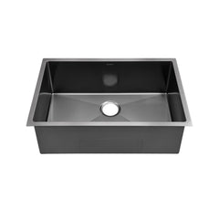 Undermount Kitchen Sink, Rivage, Single Basin, Stainless Steel, Black