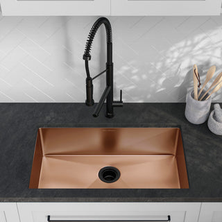 Undermount Kitchen Sink, Rivage, Single Basin Stainless Steel in Rose Gold