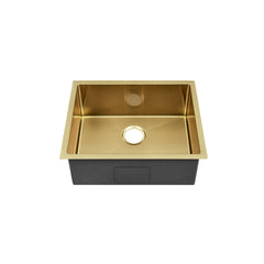 Undermount Kitchen Sink, Rivage, Single Bowl in Gold Stainless Steel