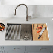Undermount Kitchen Sink, Single Bowl, 316 Marine Grade Stainless Steel, 33 Inch, Silver