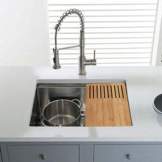 Undermount Kitchen Sink, Single Bowl, 316 Stainless Steel, 24 Inch, Silver