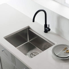 Undermount Kitchen Sink, Single Bowl, 316 Stainless Steel, 24 Inch, Silver