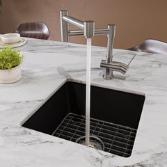 Undermount Kitchen Sink, Single Bowl, Fireclay, 18 Inch