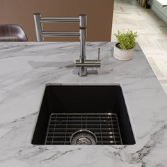 Undermount Kitchen Sink, Single Bowl, Fireclay, 18 Inch