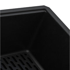 Undermount Kitchen Sink, Single Bowl, Granite Composite, 30 Inch, Midnight Black