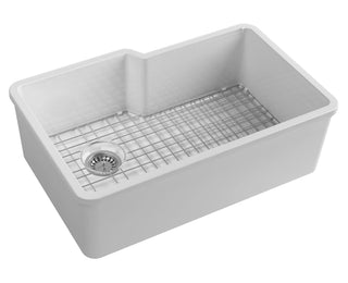 Undermount Kitchen Sink, Sinksation, Fireclay, Glossy White