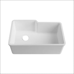 Undermount Kitchen Sink, Sinksation, Fireclay, Glossy White