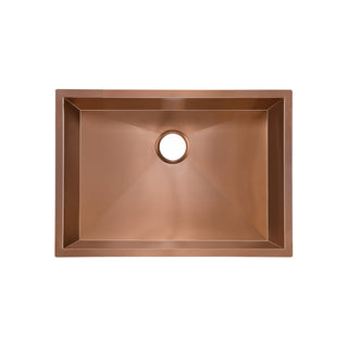 Undermount Kitchen Sink, Tourner, Single Bowl, Stainless Steel, Rose Gold