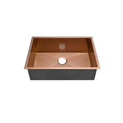 Undermount Kitchen Sink, Tourner, Single Bowl, Stainless Steel, Rose Gold