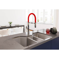 Undermount Kitchen Sink, Triple Bowl, 16 Gauge Stainless Steel, 35 Inch