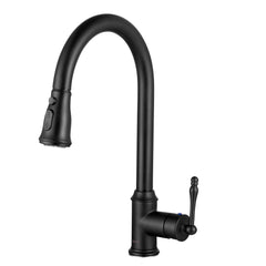 Undermount Kitchen Sink with Faucet, Single Bowl, Stainless Steel, 32 In, Matte Black