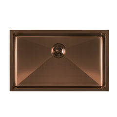 Undermount or Drop-In Kitchen Sink Set, Single Bowl, 18 Inch in Brass