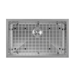 Undermount or Drop-In Kitchen Sink Set, Single Bowl, 18 Inch in Brass