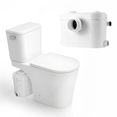 Upflush Macerating Toilet System, Nesso, Full Kit in White