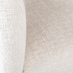 Upholstered Armchair with Wing Back in Natural Beige Microsuede