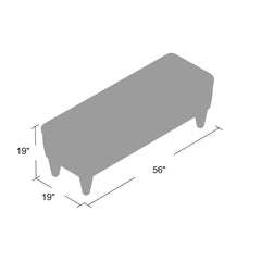 Upholstered Bedroom Storage Bench with Flip Top in Platinum