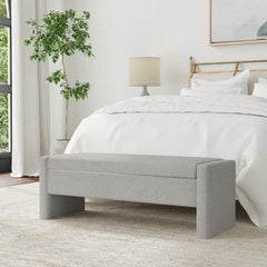 Upholstered Bedroom Storage Bench with Flip-Top Storage