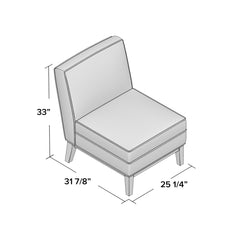 Upholstered Chair, Blue and Cream Rayon Upholstery with Espresso Wood Legs