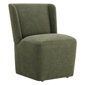 Upholstered Dining Side Chair with Wood Frame in Mellow Forest Chenille