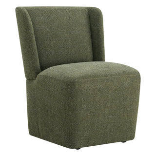 Upholstered Dining Side Chair with Wood Frame in Mellow Forest Chenille