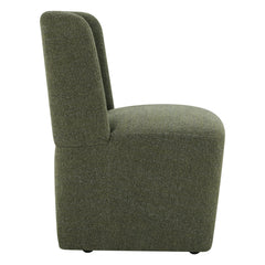 Upholstered Dining Side Chair with Wood Frame in Mellow Forest Chenille