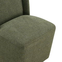 Upholstered Dining Side Chair with Wood Frame in Mellow Forest Chenille