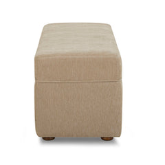Upholstered Entryway Bench with Storage, Honeycomb Taupe Chenille