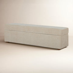 Upholstered Entryway Bench with Storage, Honeycomb Taupe Chenille