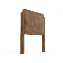 Upholstered Headboard, King, Polyester with Nailhead Trim in Bomber Jacket