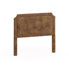 Upholstered Headboard, King, Polyester with Nailhead Trim in Bomber Jacket