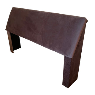 Upholstered Headboard, Queen, Moca Suede Fabric with Solid Pine Frame