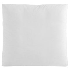 Upholstered Ottoman, Pure White Polyester