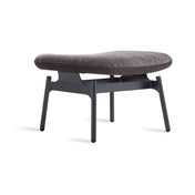 Upholstered Ottoman, Storm Velvet with Slate Steel Base
