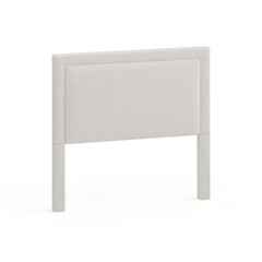 Upholstered Panel Headboard, Queen, White with Polyester Upholstery