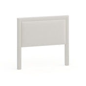 Upholstered Panel Headboard, Queen, White with Polyester Upholstery