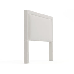 Upholstered Panel Headboard, Queen, White with Polyester Upholstery