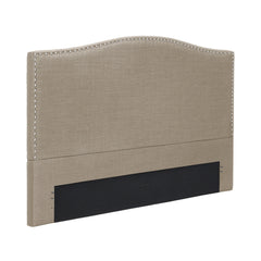 Upholstered Queen Headboard with Nailhead Trim