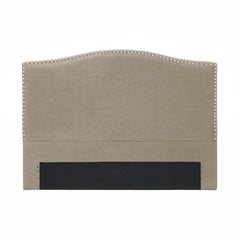 Upholstered Queen Headboard with Nailhead Trim