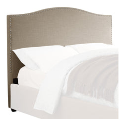 Upholstered Queen Headboard with Nailhead Trim