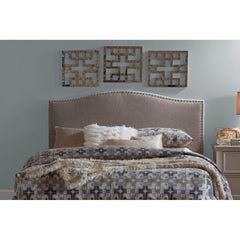 Upholstered Queen Headboard with Nailhead Trim